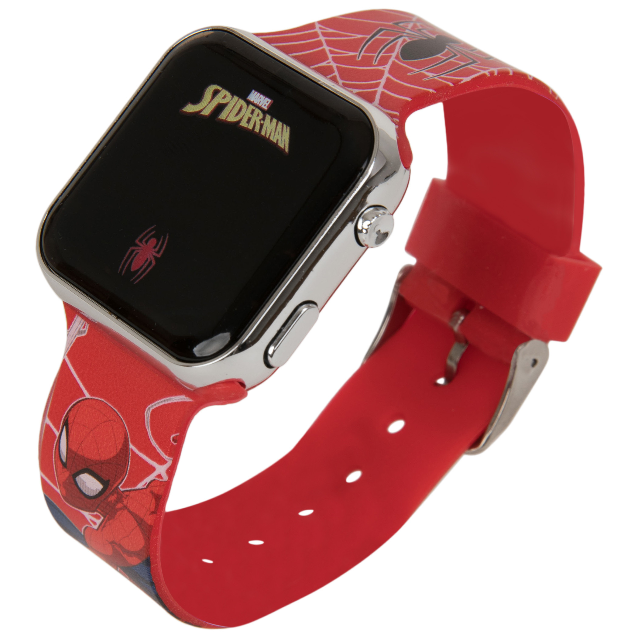 Spider-Man Web Design LED Screen Wrist Watch